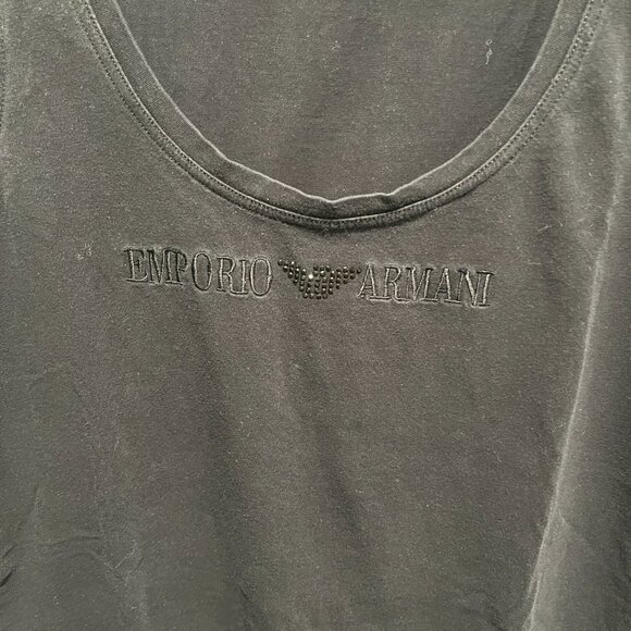 Vintage Emporio Armani Underwear - Black Tank Top - Picture 2 of 6
